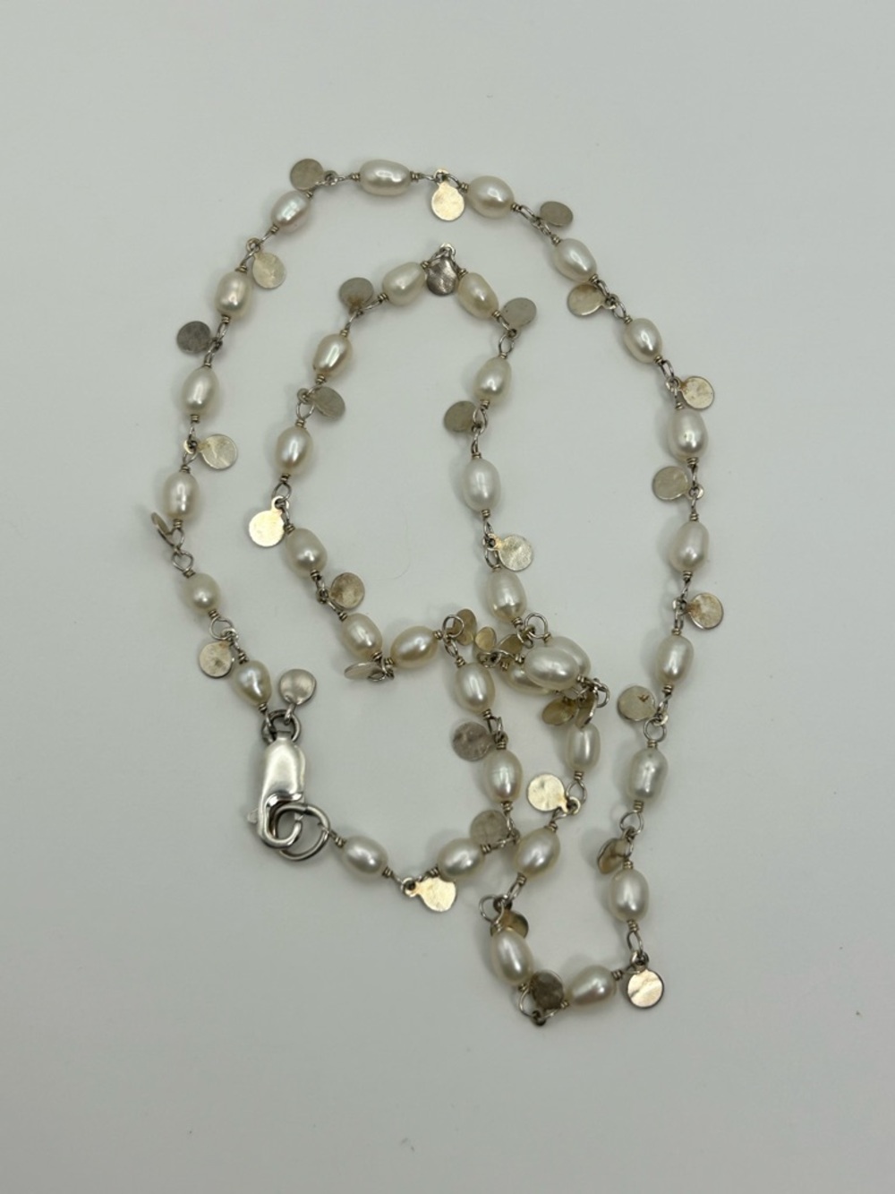 Silpada Wisdom Freshwater Pearl Necklace 20" Sterling Silver Retired Dainty - Picture 5 of 11